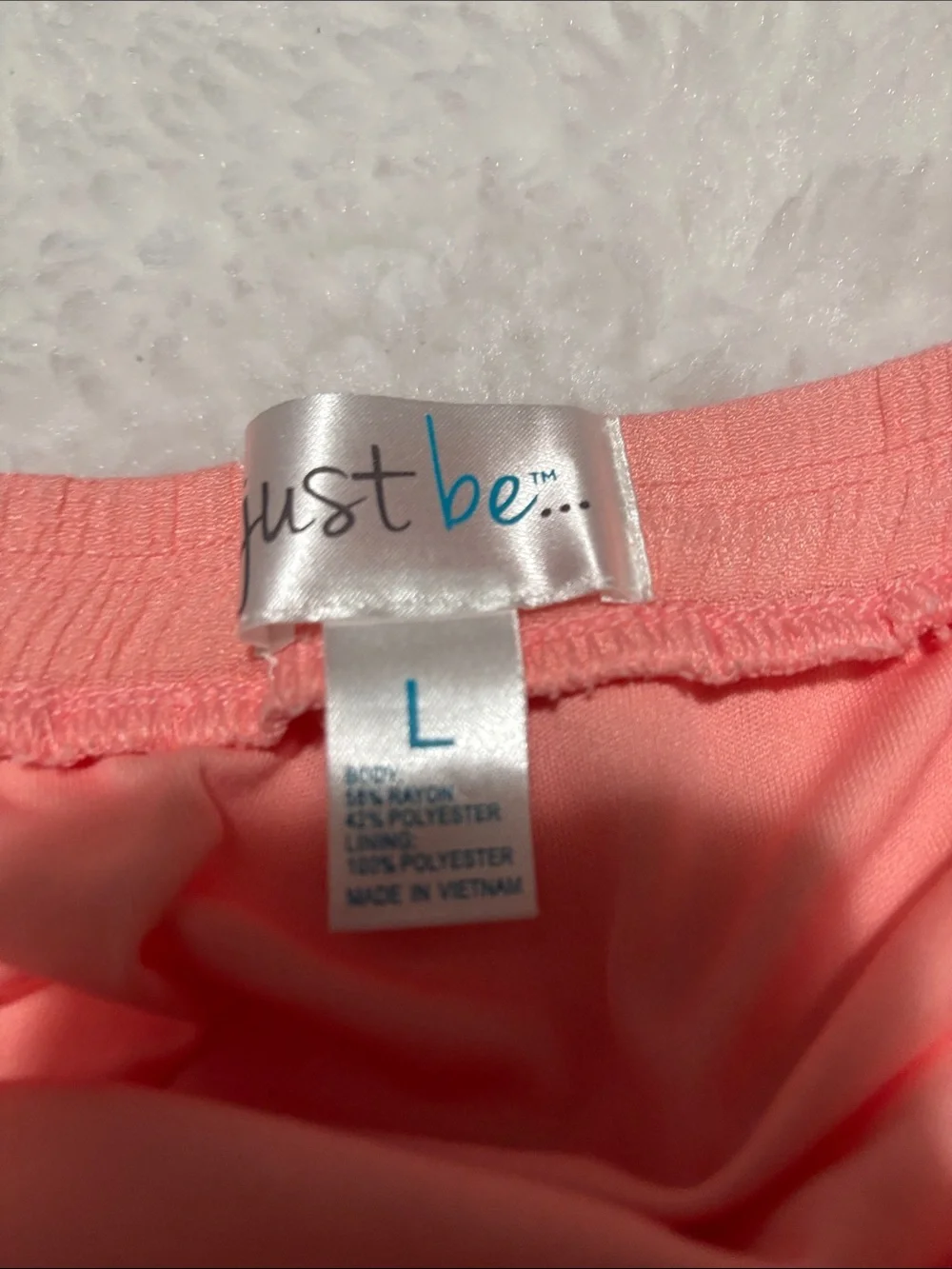 just be Coral Peach High-Low Ruffle Skirt
